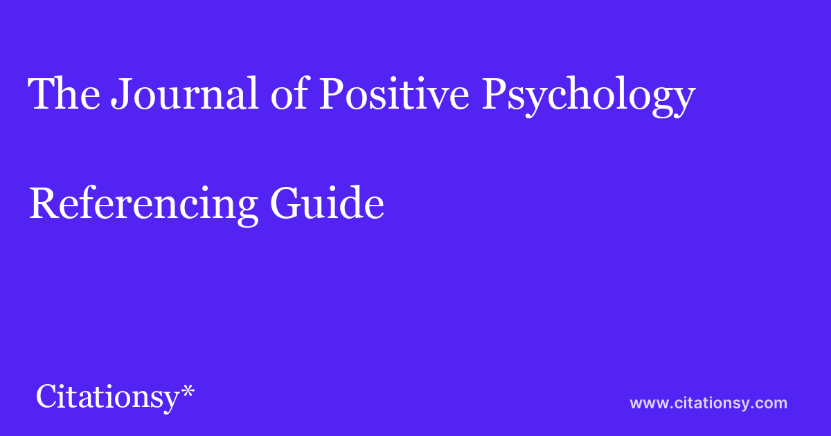 research articles on positive psychology